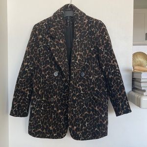 H&M-leopard print coat